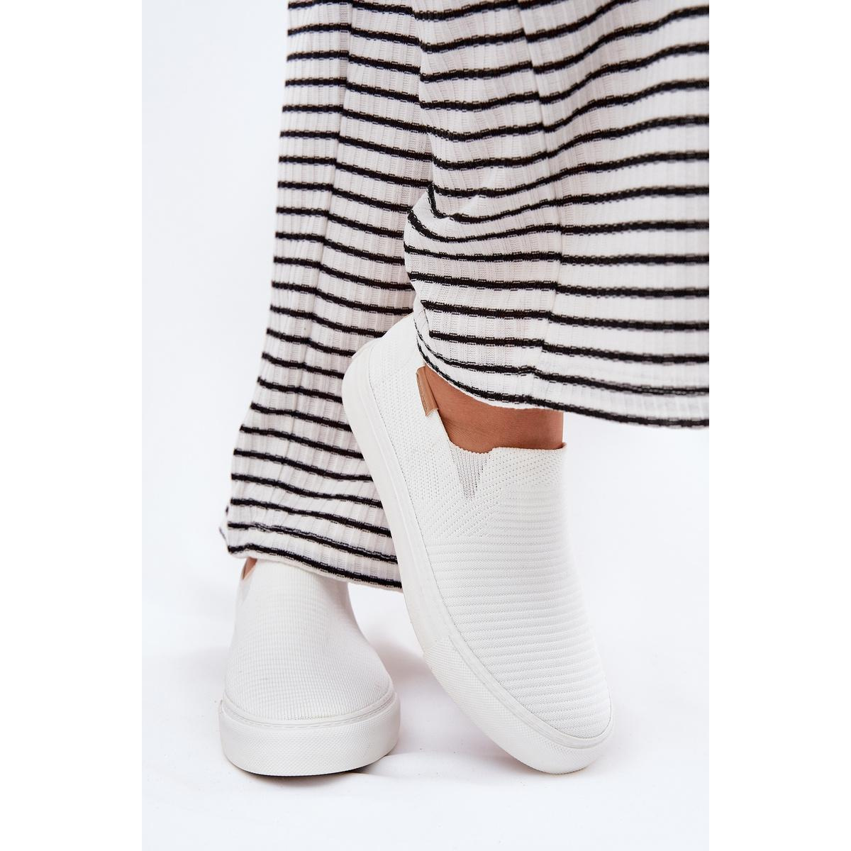 Dámske Slip-On Tenisky Big Star RR274717 Bielé - Biela
