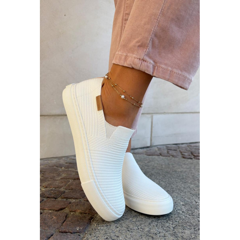 Dámske Slip-On Tenisky Big Star RR274717 Bielé - Biela