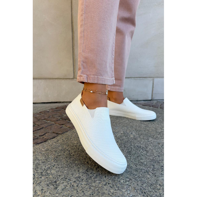 Dámske Slip-On Tenisky Big Star RR274717 Bielé - Biela