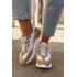 Kožené Polobotky Sneakers Dámske Artiker 56C1738 Béžovo-Zlaté - Zlatá || Béžová