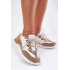 Kožené Polobotky Sneakers Dámske Artiker 56C1738 Béžovo-Zlaté - Zlatá || Béžová