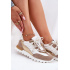 Kožené Polobotky Sneakers Dámske Artiker 56C1738 Béžovo-Zlaté - Zlatá || Béžová