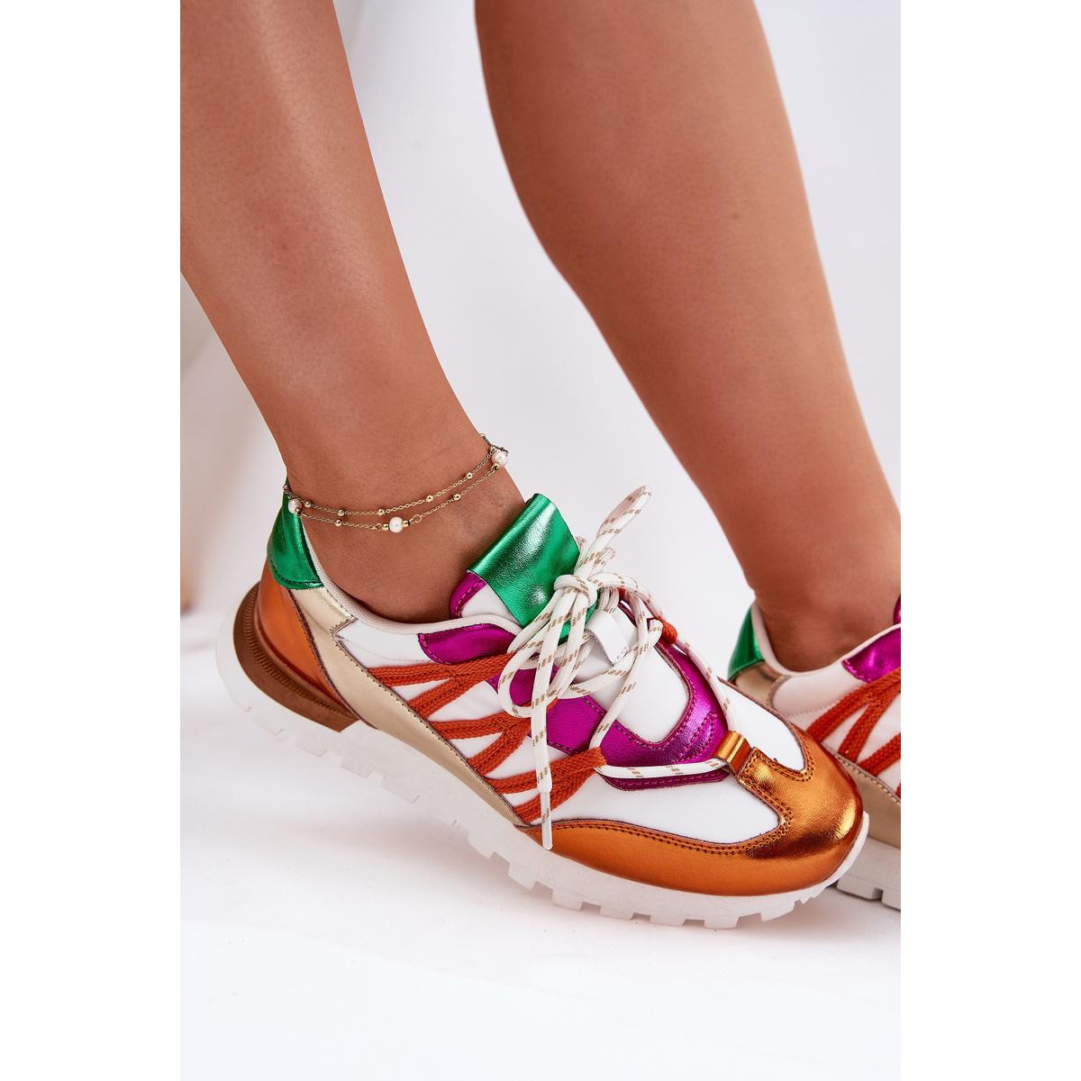 Kožené Polobotky Tenisky Dámske Artiker 56C1737 Mmulticolor - Viacfarebné