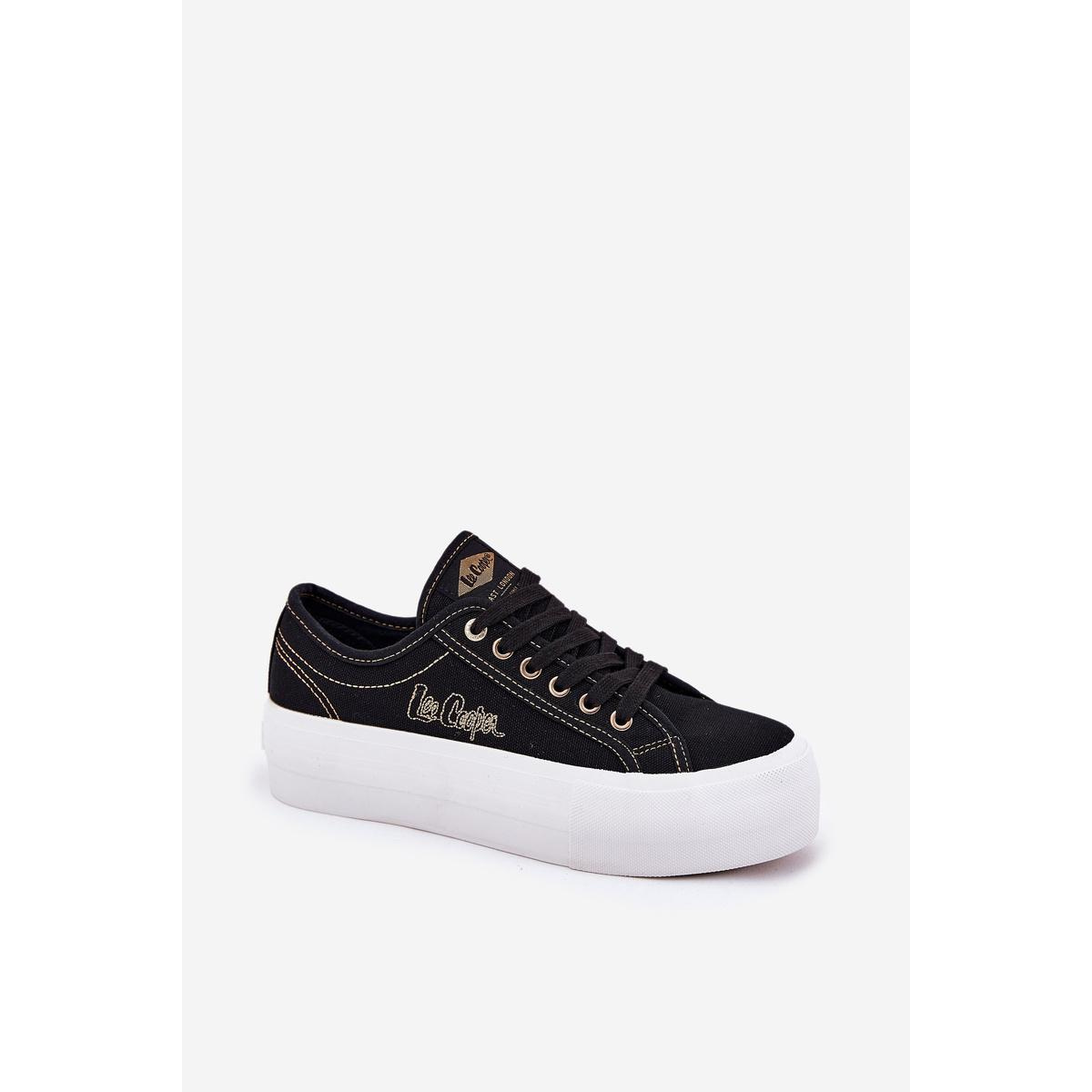 Dámske textilné tenisky na platforme Lee Cooper LCW-25-31-3431L čierne