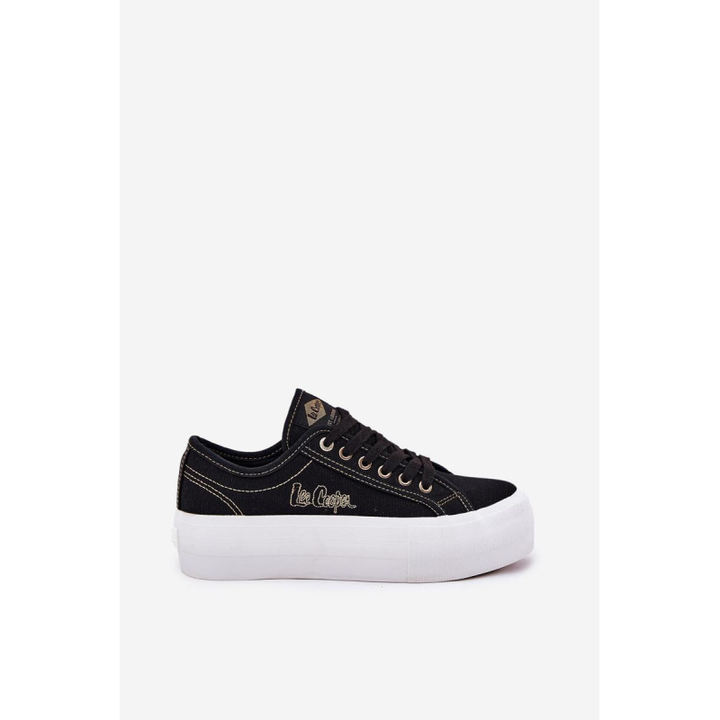 Dámske textilné tenisky na platforme Lee Cooper LCW-25-31-3431L čierne