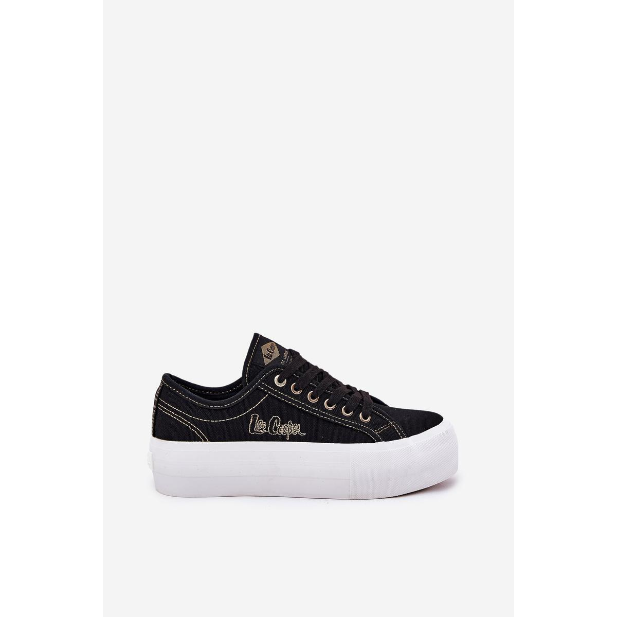 Dámske textilné tenisky na platforme Lee Cooper LCW-25-31-3431L čierne