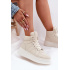 Vysoké Dámske Sneakers Na Platforme Béžové Tillive - Béžová