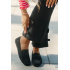 Dámske semišové mokasíny Big Star RR274948 Čierne - Čierna