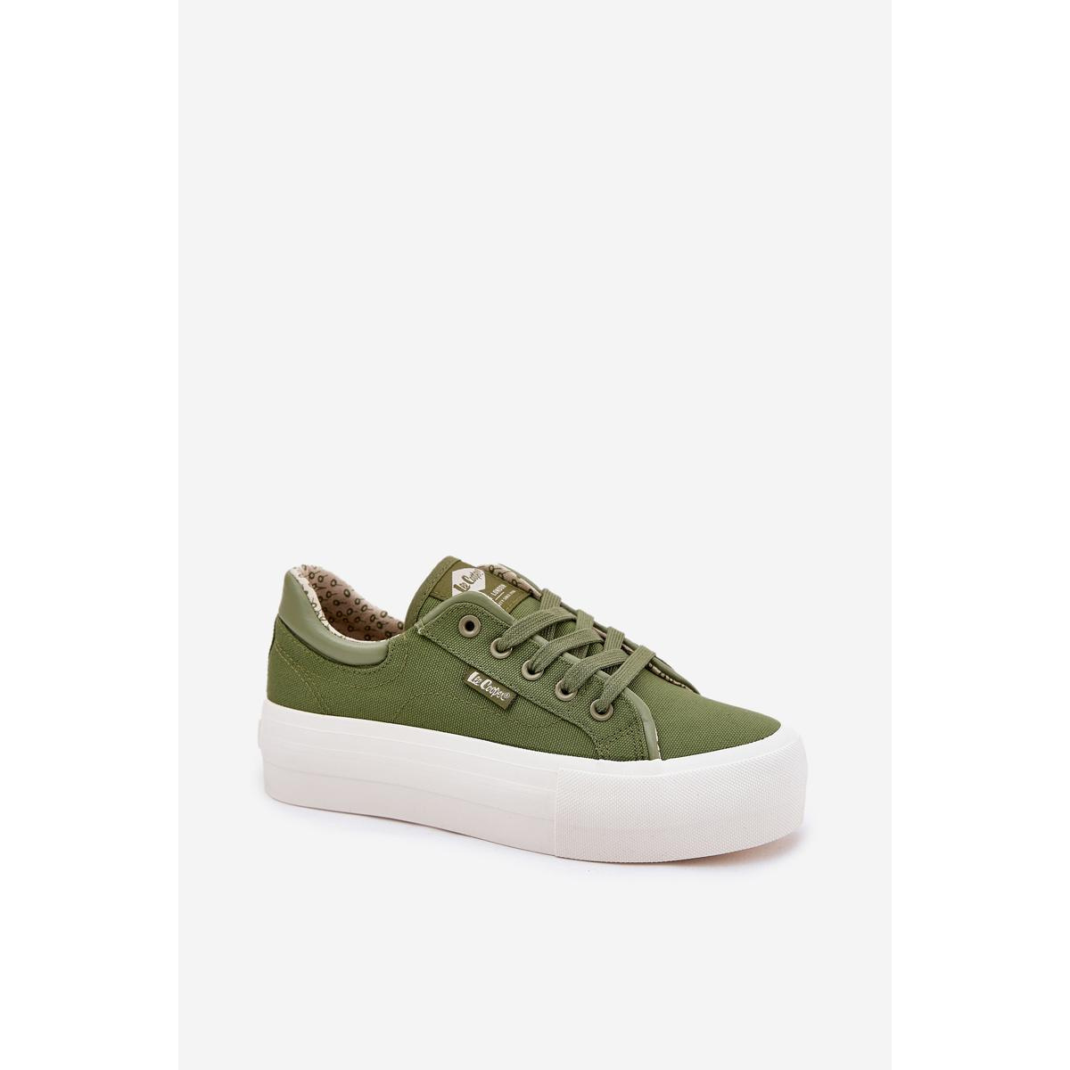 Dámske Tenisky Na Platforme Lee Cooper LCW-25-31-3449L Zelené - Odtiene zelenej