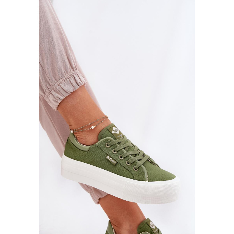 Dámske Tenisky Na Platforme Lee Cooper LCW-25-31-3449L Zelené - Odtiene zelenej