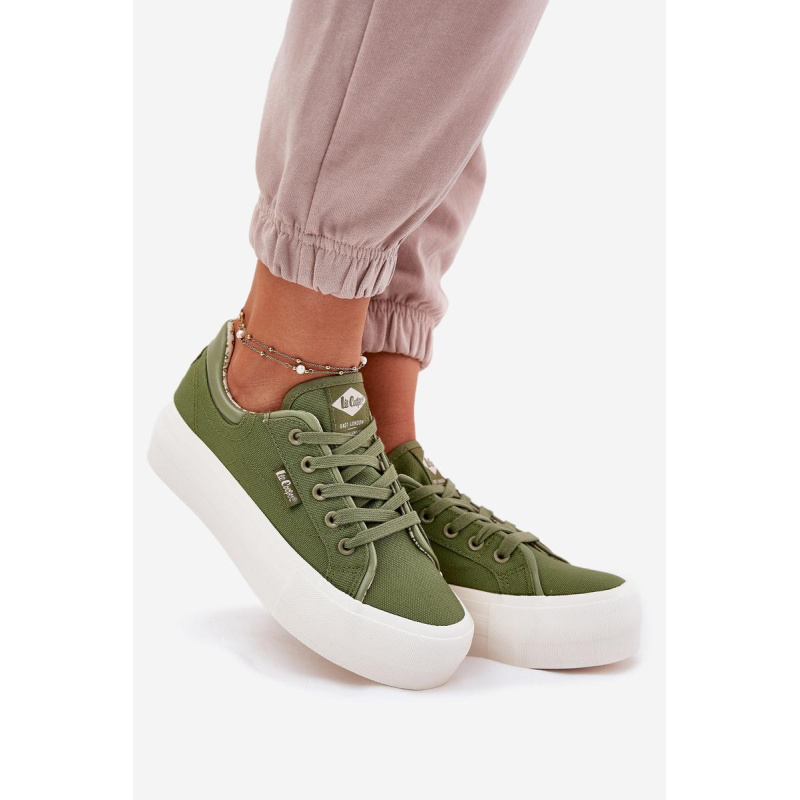 Dámske Tenisky Na Platforme Lee Cooper LCW-25-31-3449L Zelené - Odtiene zelenej