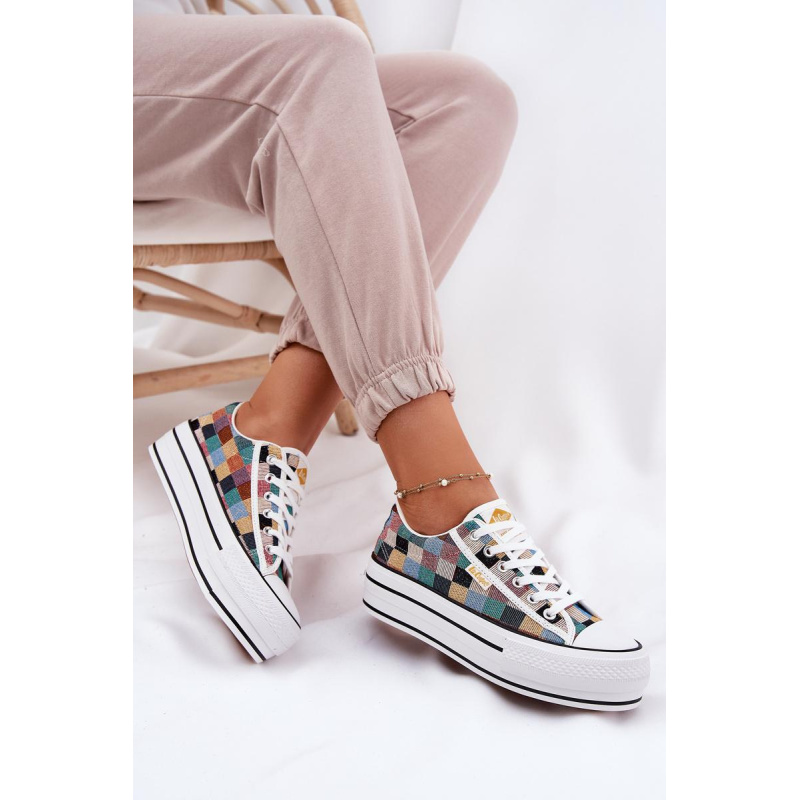 Vzorkované Dámske Tenisky Na Platforme Lee Cooper LCW-25-31-3441L Viacfarebné