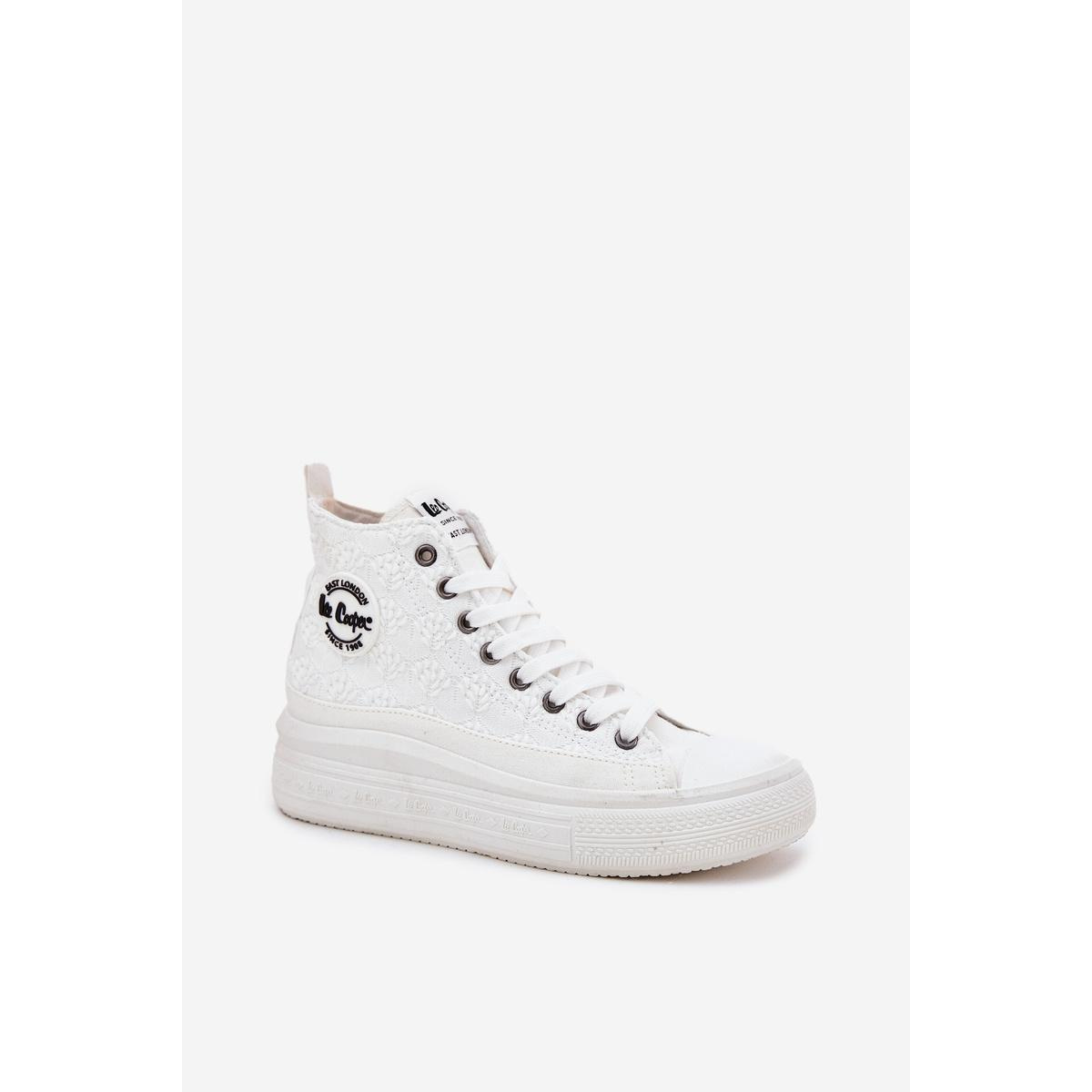Dámske Tenisky Na Platforme Lee Cooper LCW-25-44-3209L Biele