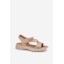 Dámske Pohodlné Sandále Na Suchý Zips Beige Eladora