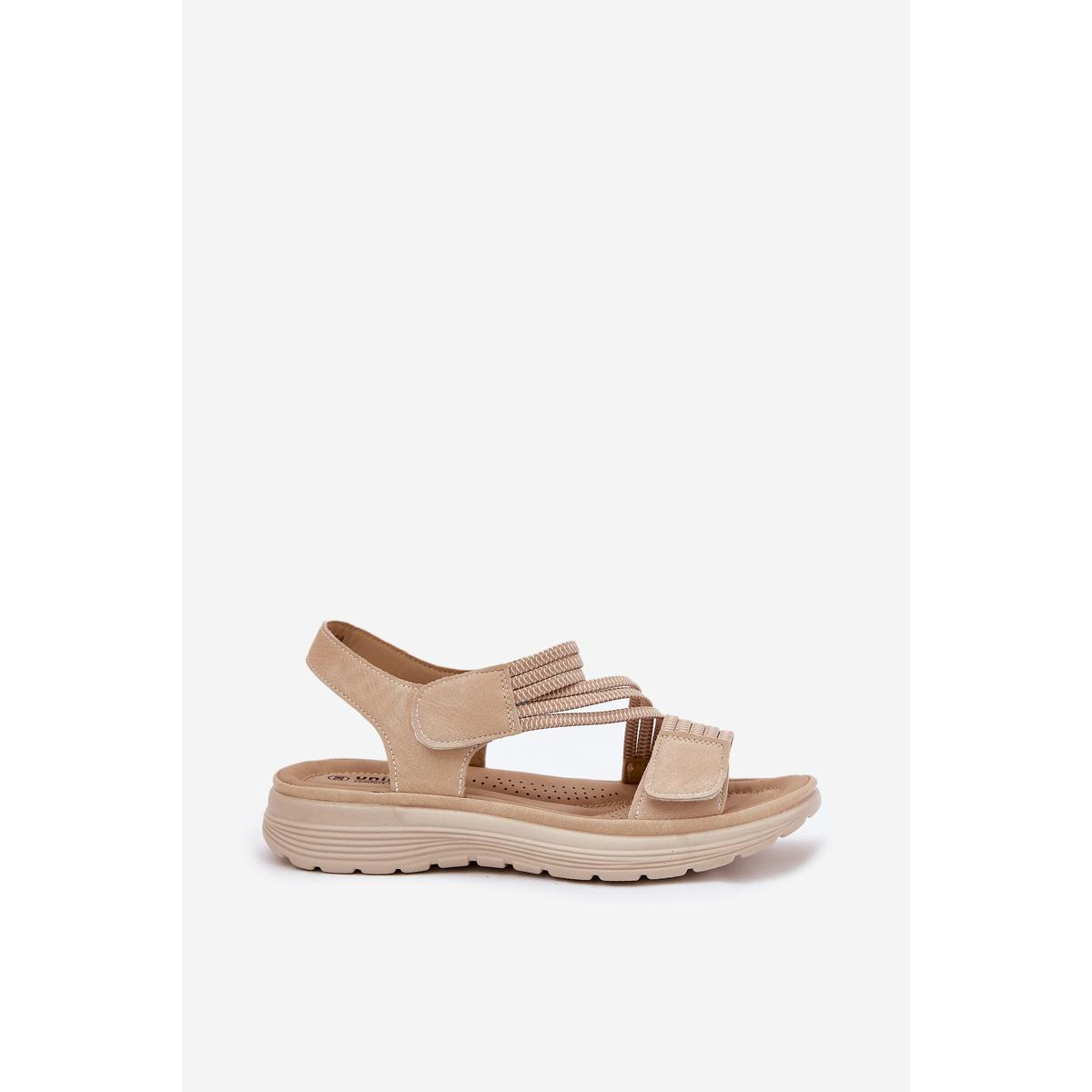Dámske Pohodlné Sandále Na Suchý Zips Beige Eladora