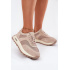 Semišové Sneakersy Na Platforme Dámske Big Star RR274897 HI-POLY SYSTEM Béžové - Béžová