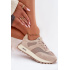 Semišové Sneakersy Na Platforme Dámske Big Star RR274897 HI-POLY SYSTEM Béžové - Béžová