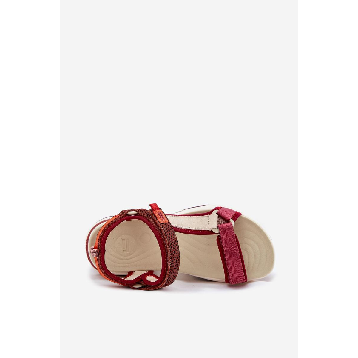 Dámske sandále na suchý zips D.Franklin DFSH406003 bordové - Odtiene červenej