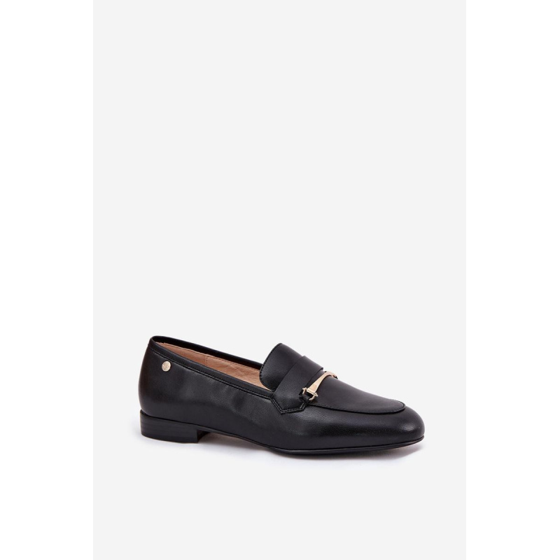Kožené Polobotky Mokasíny Dámske Maciejka K6809-01 Čierne - Čierna