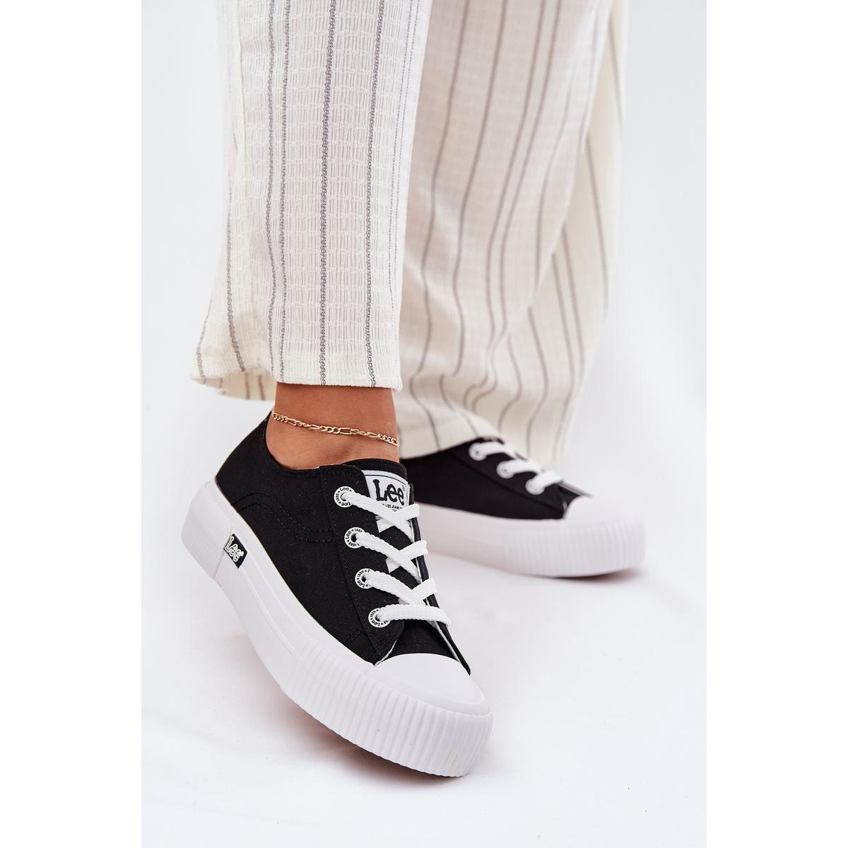 Dámske Tenisky Na Platforme Čierne LEE ISLA C WOMEN LOW 50251001 - Čierna