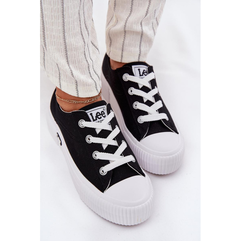 Dámske Tenisky Na Platforme Čierne LEE ISLA C WOMEN LOW 50251001 - Čierna