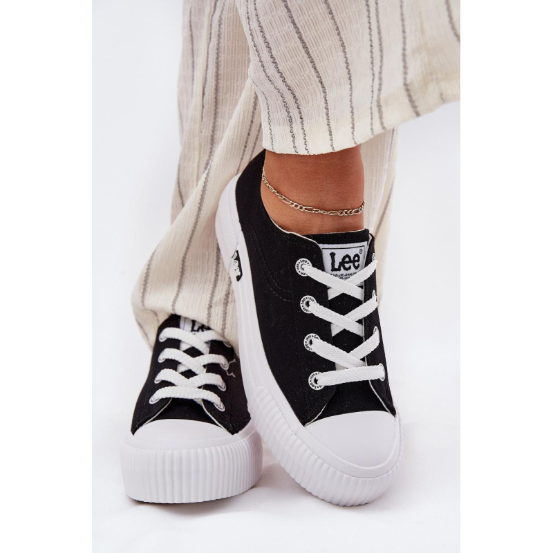 Dámske Tenisky Na Platforme Čierne LEE ISLA C WOMEN LOW 50251001 - Čierna
