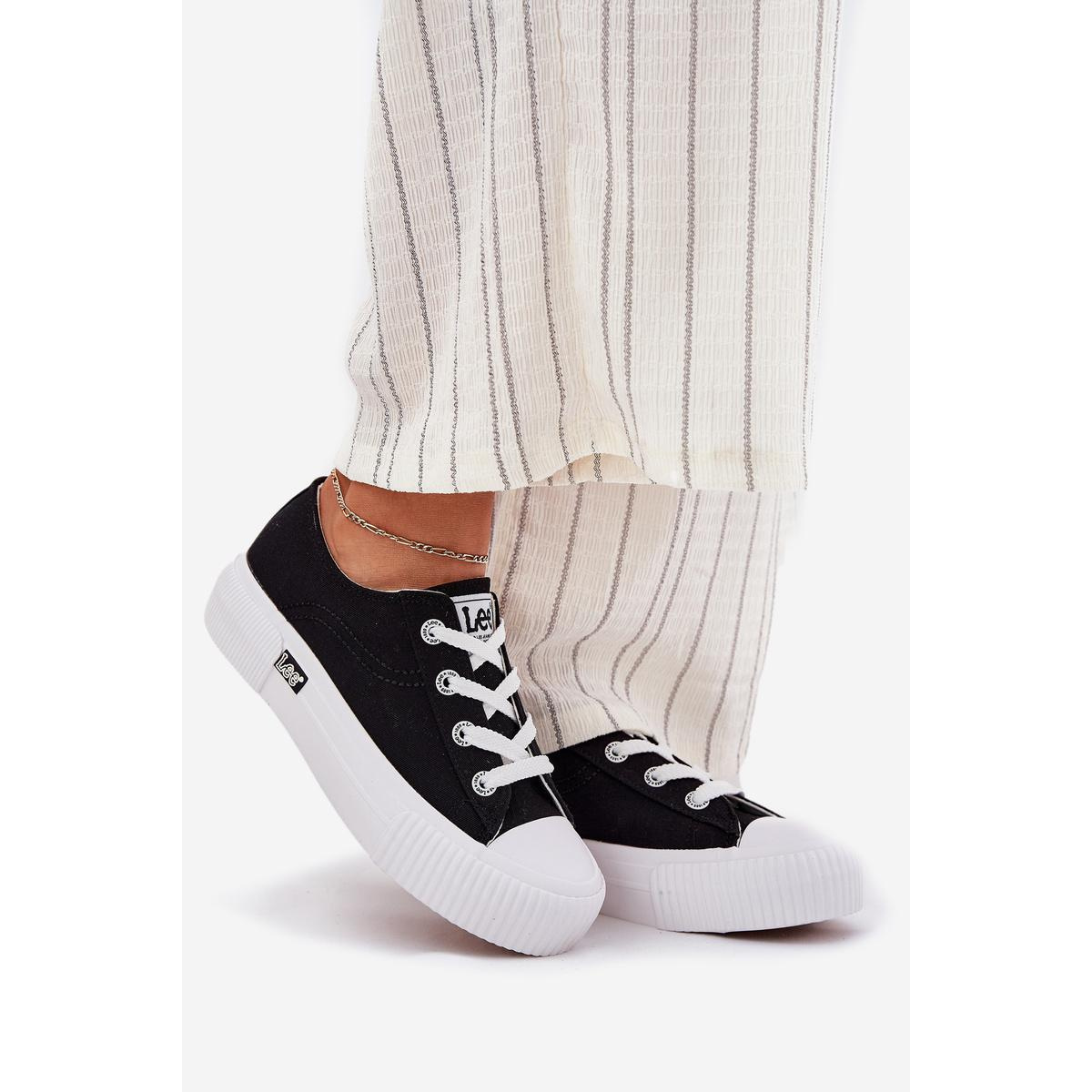 Dámske Tenisky Na Platforme Čierne LEE ISLA C WOMEN LOW 50251001 - Čierna