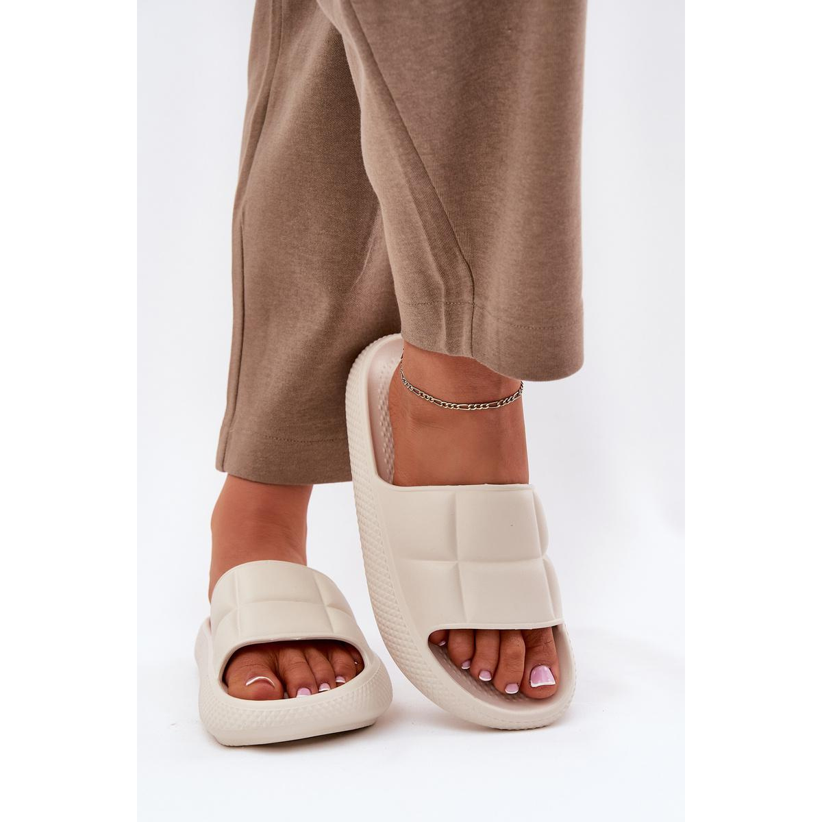 Pěnové Dámske Papuče LEE MAYA SLIDER WOMEN LOW 50251016 Béžové - Béžová
