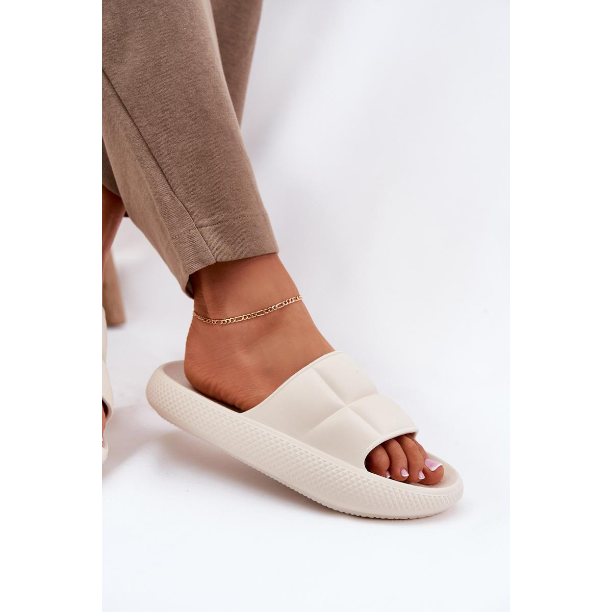 Pěnové Dámske Papuče LEE MAYA SLIDER WOMEN LOW 50251016 Béžové - Béžová