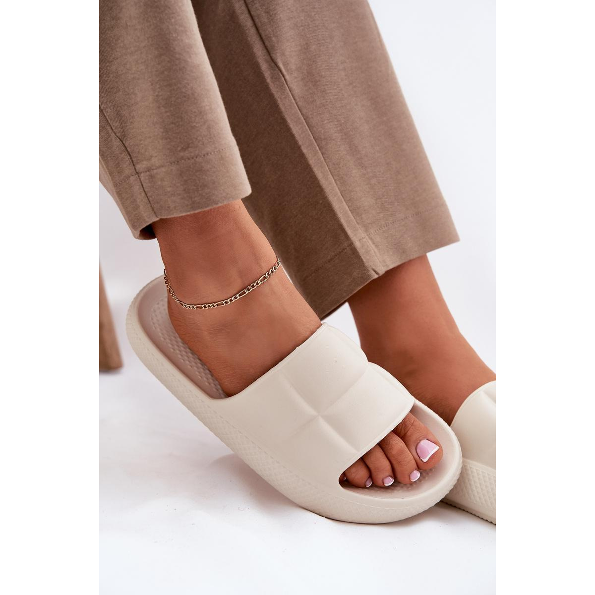 Pěnové Dámske Papuče LEE MAYA SLIDER WOMEN LOW 50251016 Béžové - Béžová