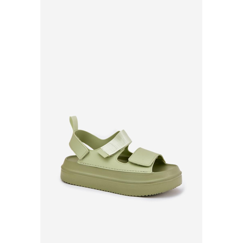 Dámske Sandále Na Platforme S Velcro Zelené Nitepira - Odtiene zelenej