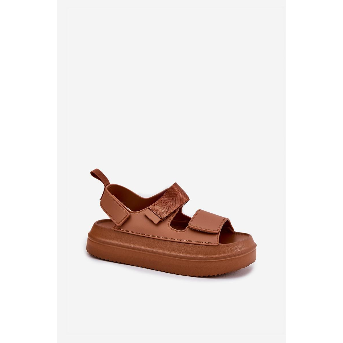 Dámske sandále na platforme so suchým zipsom Camel Nitepira - Odtiene hnedej a béžovej