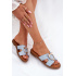 Dámske Sandále Na Plochom Opätku S Ozdobou Vinceza 17381 Modré - Modrá