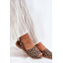 Zazoo 40327 Kožené Nazúvacie Sandále Leopard - Odtiene hnedej a béžovej