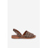 Zazoo 40327 Kožené Nazúvacie Sandále Leopard - Odtiene hnedej a béžovej