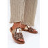 Elegantné Sandále Z Prírodnej Kože Na Plochéj Pätke Zazoo 40423 Leopard - Odtiene hnedej a béžovej
