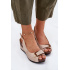 Dámske Ľahké Sandále Na Klíne Comfort Shoes Béžovo-Zlaté Efravia - Zlatá