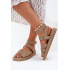 Dámske Sandále S Velcro Khaki Uvissa - Béžová