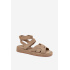 Dámske Sandále S Velcro Khaki Uvissa - Béžová