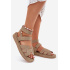 Dámske Sandále S Velcro Khaki Uvissa - Béžová