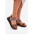 Dámske sandále na platforme leopard a zebra hnedé Monera - Odtiene hnedej a béžovej