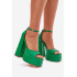 Dámske Sandále Na Podpätku A Platforme Zelené Beloria - Odtiene zelenej