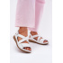 Dámske Kožené Sandále Na Suchý Zips Maciejka L6848-11 Bielé - Biela