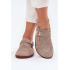 Semišové Polobotky Barefoot Dámske S Prackou Zazoo N1261 Béžové - Béžová