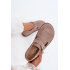 Semišové Polobotky Barefoot Dámske S Prackou Zazoo N1261 Béžové - Béžová