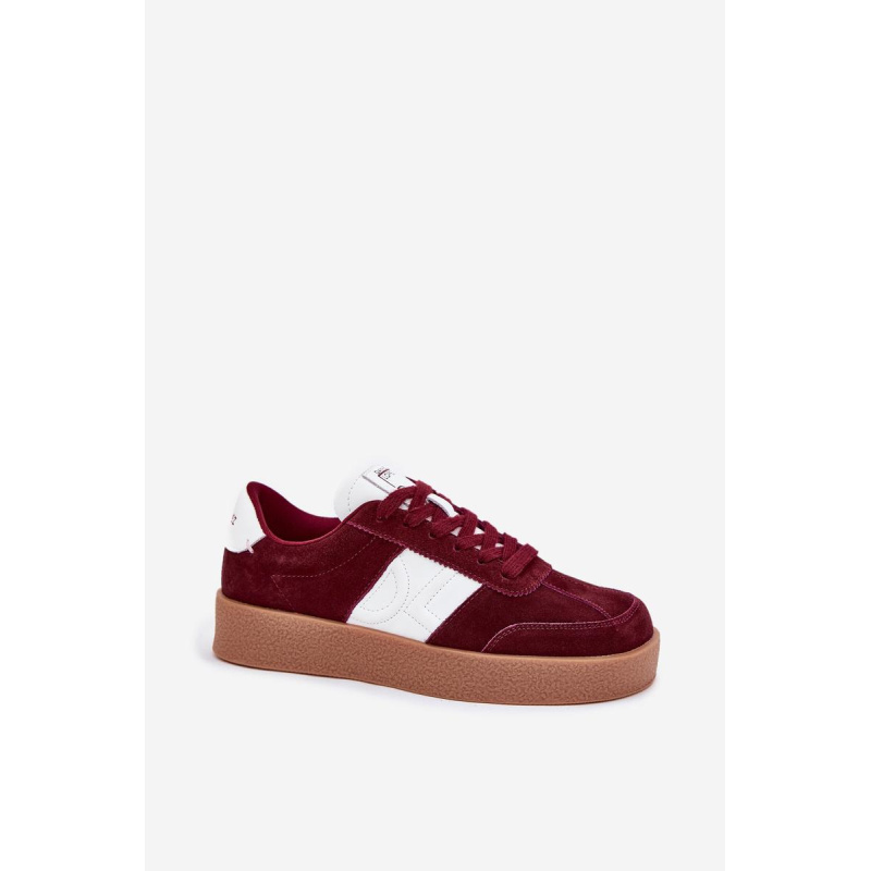 Semišové Sneakersy Dámske Daniel Lopez SS2D4023 Bordová - Odtiene červenej