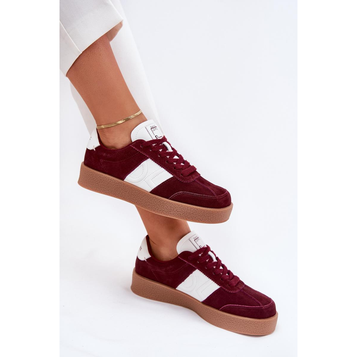 Semišové Sneakersy Dámske Daniel Lopez SS2D4023 Bordová - Odtiene červenej