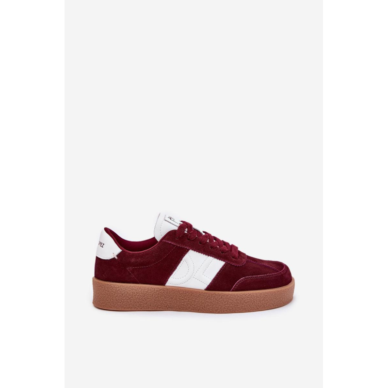 Semišové Sneakersy Dámske Daniel Lopez SS2D4023 Bordová - Odtiene červenej
