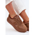 Dámske Kožené Sneakersy Na Platforme Daniel Lopez Just Dare SS2D4005 Hnedé - Odtiene hnedej a béžovej