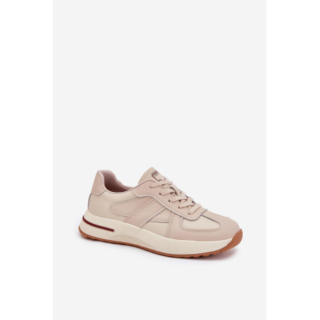 Kožené Dámske Športové Topánky Sneakers Daniel Lopez Just Dare SS2D4043 Béžové - Béžová